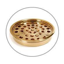 Round Brass-polished 40-hole Stainless-steel Tray
